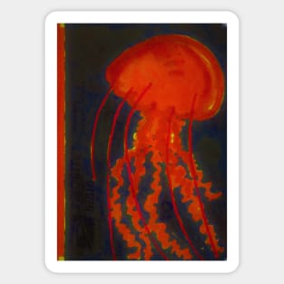 Red Jellyfish Slap Sticker